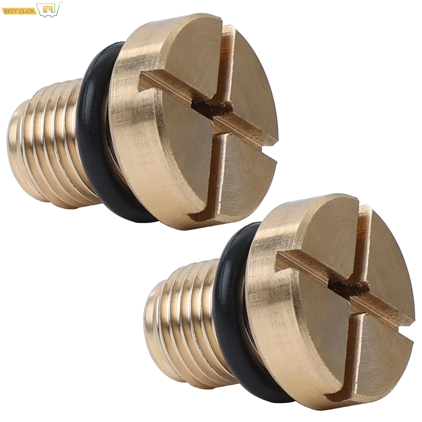 2x Radiator Overflow Coolant Expansion Tank Bleed Screw Brass for BMW E36 E39 E46 Mini 17111712788 11537793373 17110141325