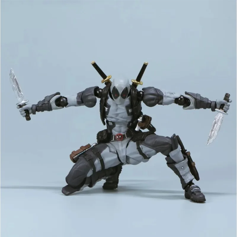 Marvel legend Anime Hot toys Superheroes Deadpool Color version grey 025EX Movable Action Figure Hobby Collectible Model gifts