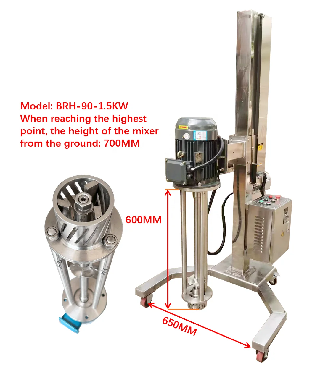 Hot sales  Stainless steel high shear emulsifier mixer homogenizer for cosmeti cream