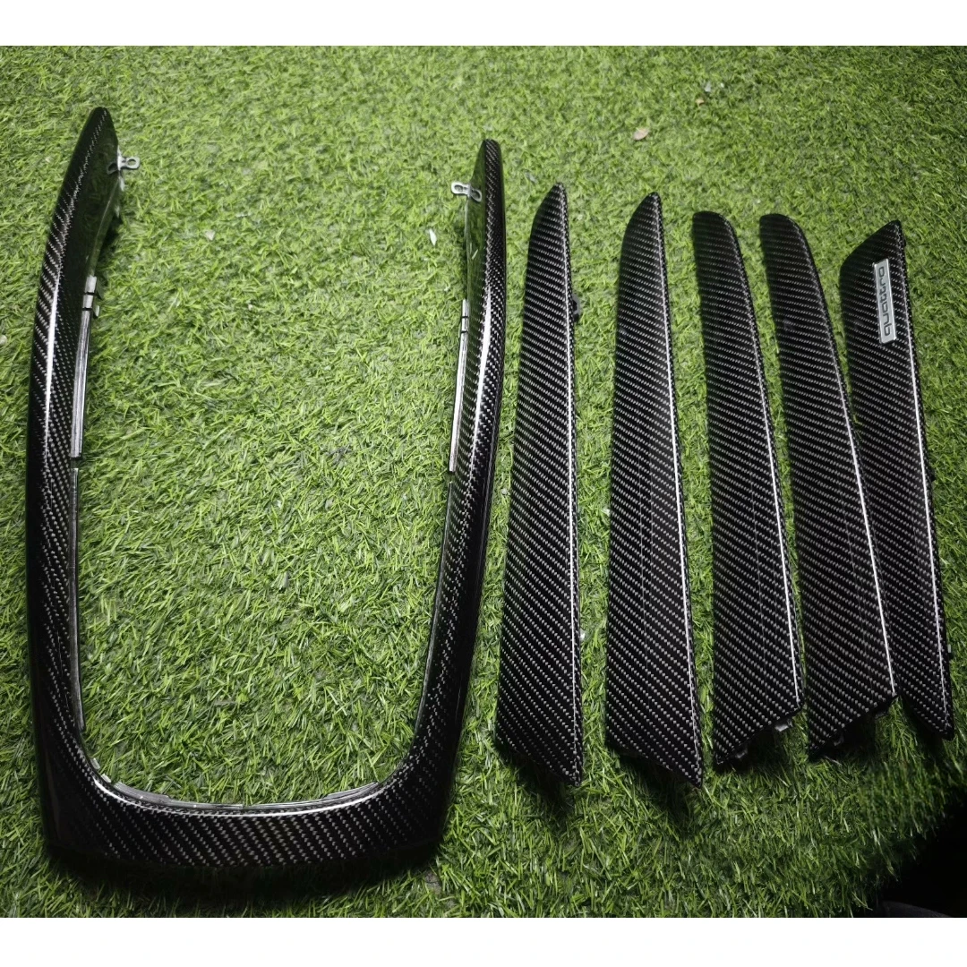 

For Audi Q5 8R 2010-18 SQ5 8R 13-17 Real Carbon Fiber Interior Decoration Center Console Door Interior Replacement 6 PCs