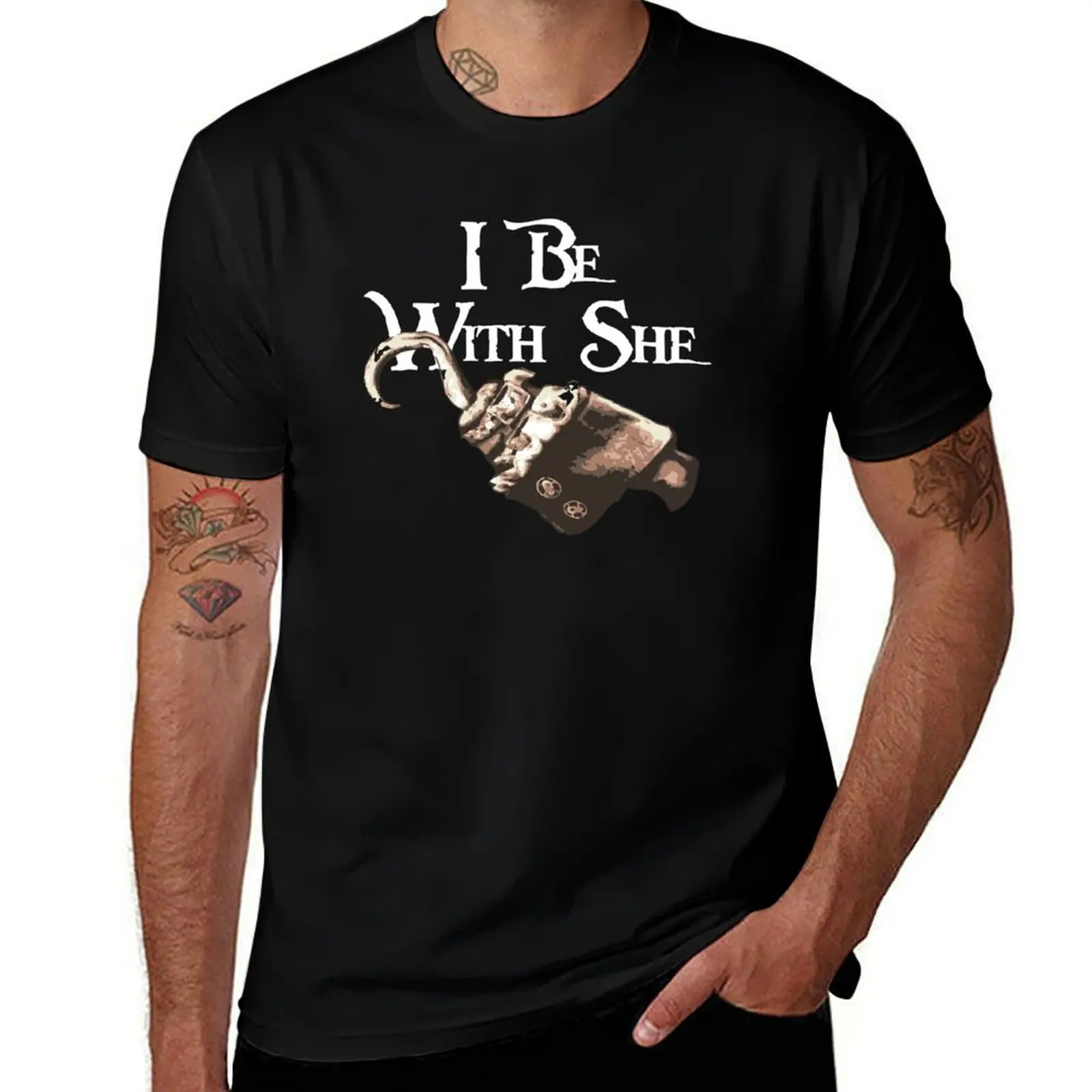 I Be With She Sea Pirate Lovers Carribean Pair-Fect Couple shirts Eternal Love T-Shirt Lightweight Gym Training T-Shirt