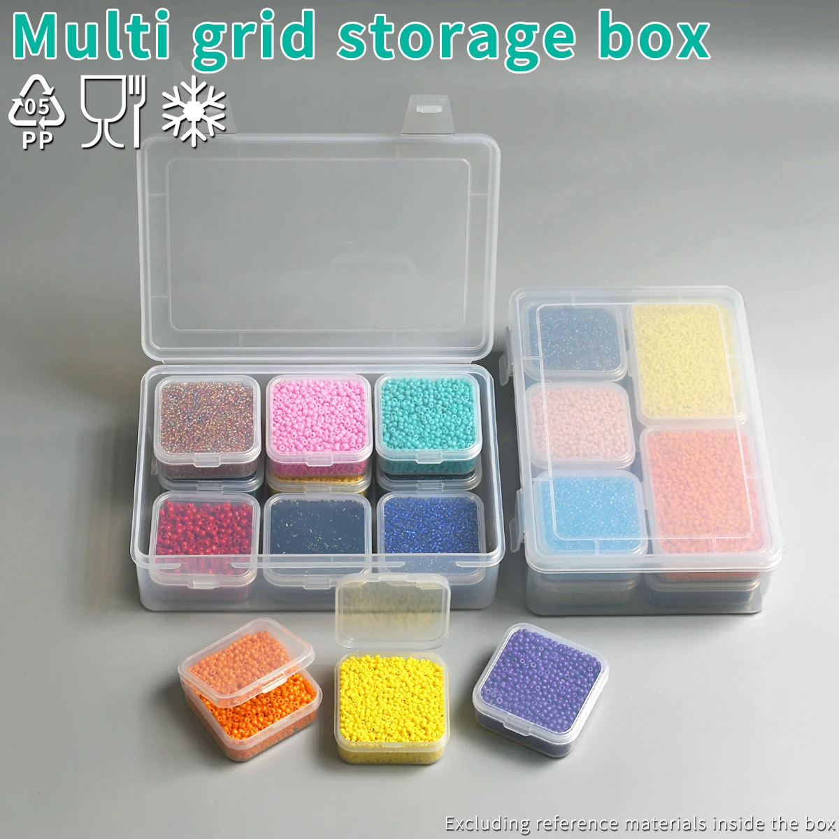 Multi Grids Plastic Storage Box Necklace Earrings Rings Jewelry Packaging Organizer Portable Pill Medicine Storage Box