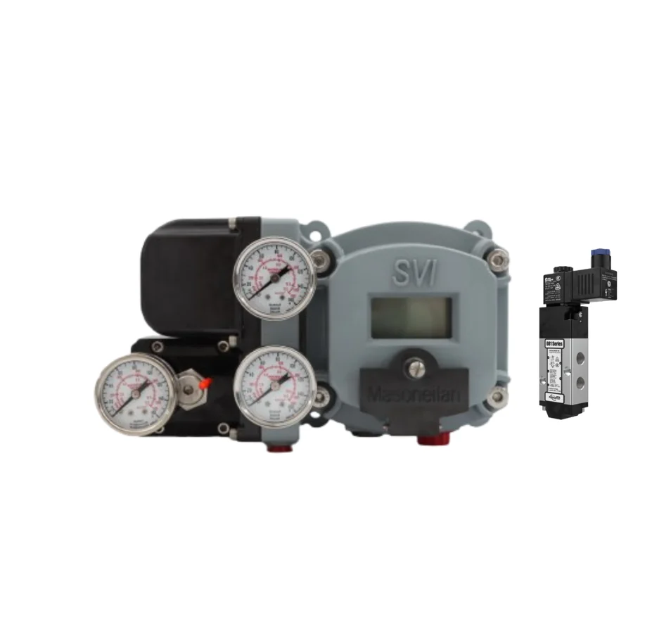 

PRIMOFLO 081 Type I Solenoid Valve + Masoneilan SVI II AP HART Positioner Set - Namur, Ex-Proof, IP65, Industrial Automation