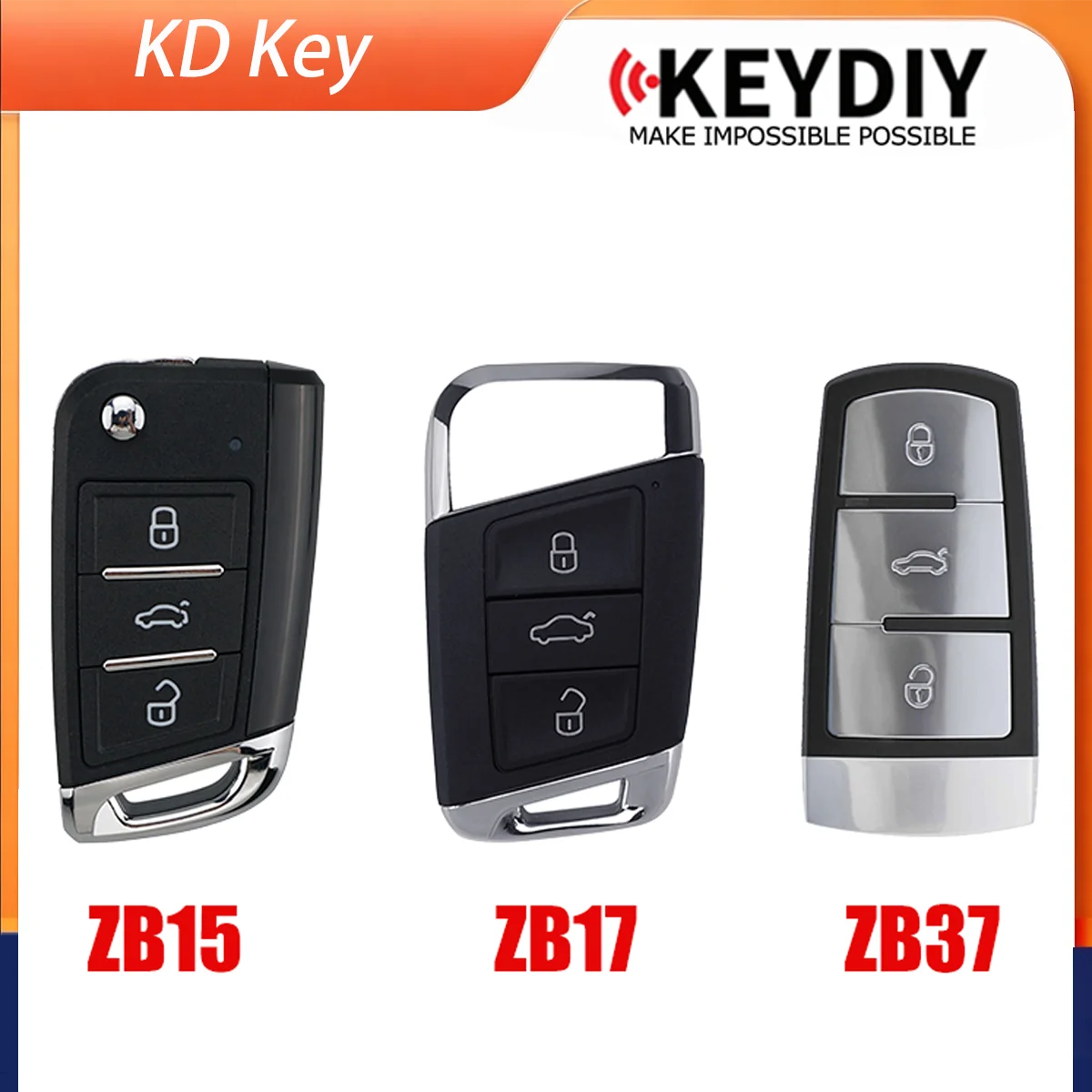 2 шт. смарт-ключей KEYDIY ZB15-3 ZB17-3 ZB37-3 для VW MQB Bora Passat Lavida Magotan T-Roc Tiguan Teramont