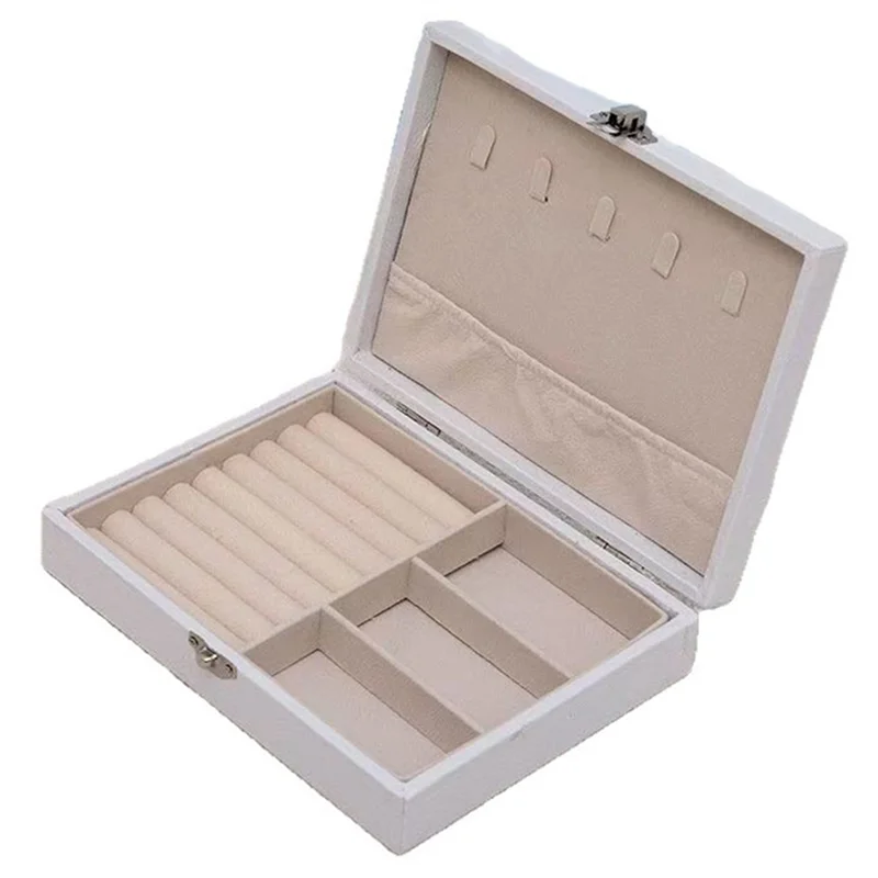 A76X-Jewelry Organizer Box Set(2 Pieces)-Portable Storage Case For Earrings, For Necklaces, Rings, Accessories