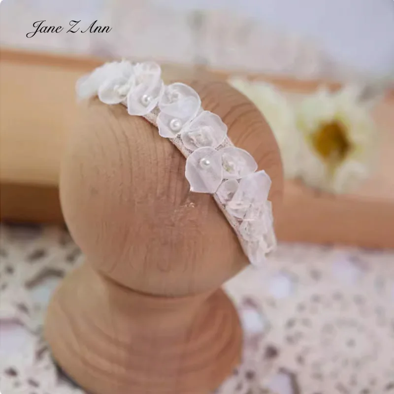 Newborn photography headband baby photo head flower 0-2 year infant solid color headwear props