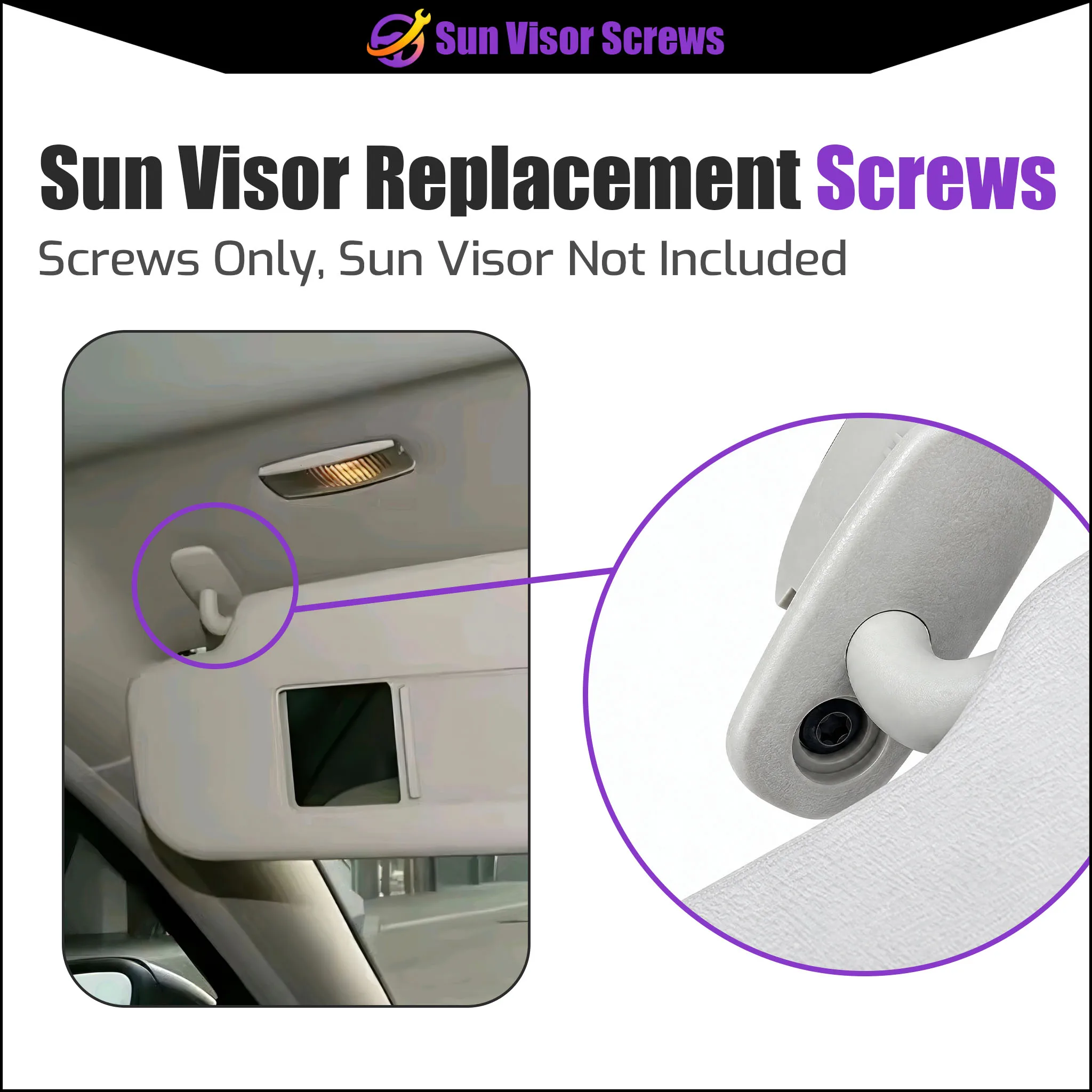 Sun Visor Interior Hook Retainer Bolt 8Pcs For VW Jetta A4 Lupo Seat Leon 2000 2001 2002 2003 2004 2005 2006 Pivot Screw