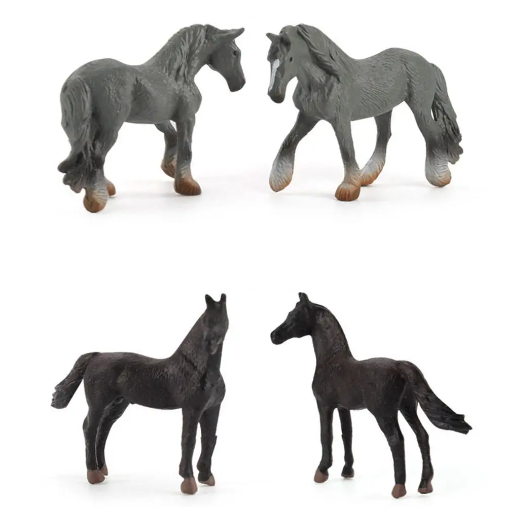Morgan Stallion Children's Gifts Figurines Simulation Pony Animal Models Desktop Ornaments Horse  Miniature Educational