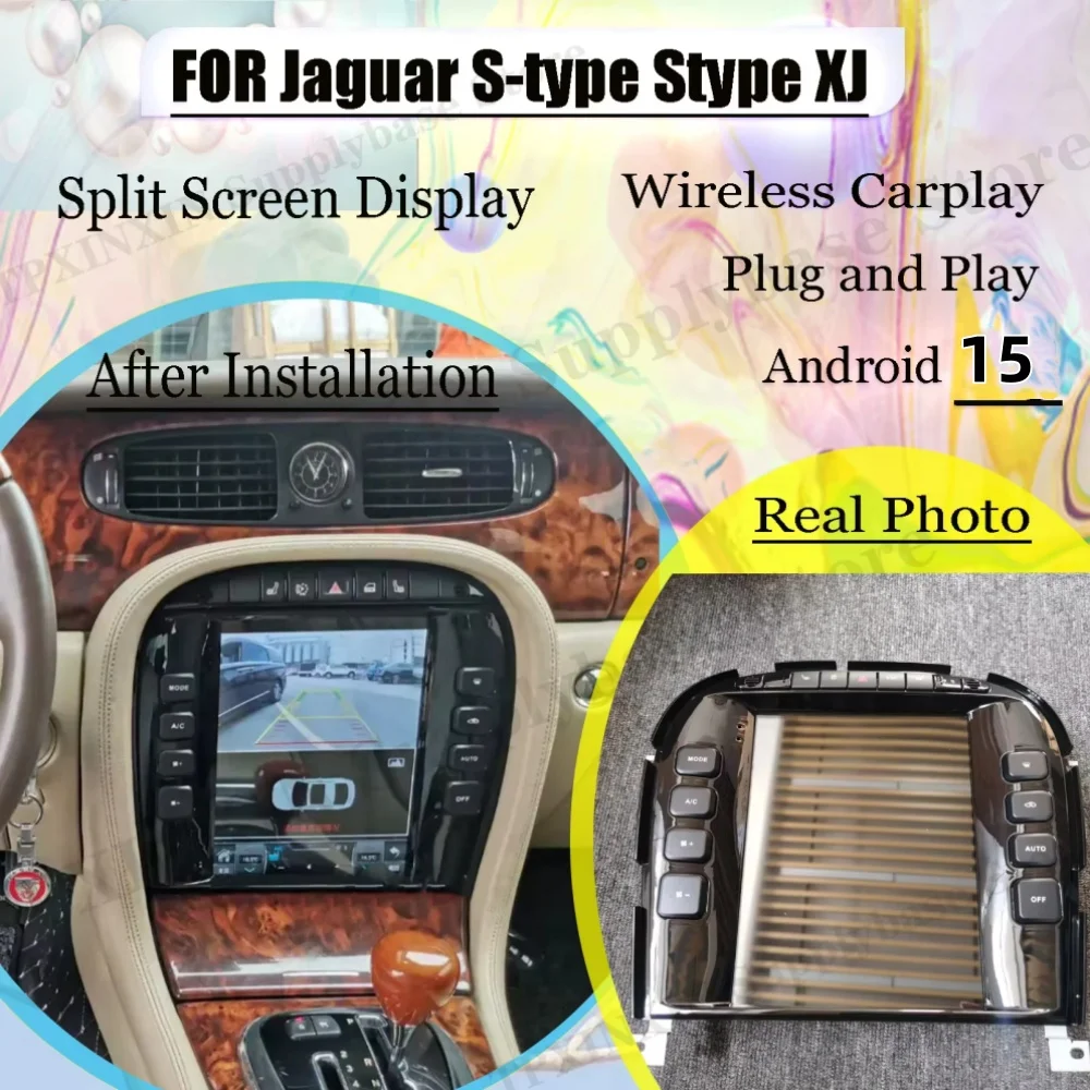 Multimídia automotiva para jaguar s-tipo estilo xj 2004 2005 2006 2007 2008 2009 navegação gps rádio do carro coche com android auto