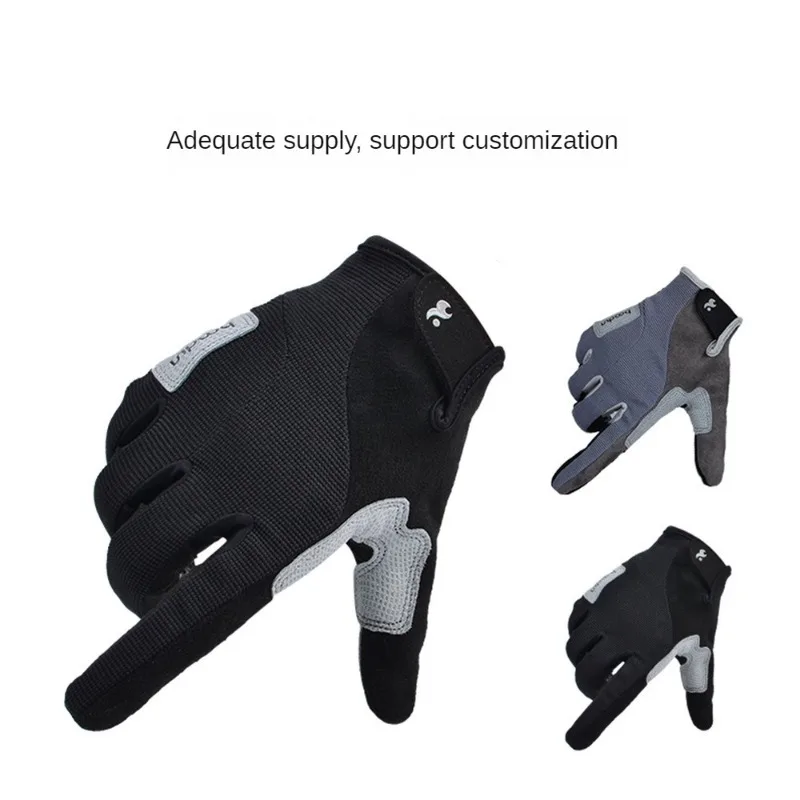 Outdoor mountaineering, rock climbing sports protective gloves, adventure full finger microfiber sports downhill gloves