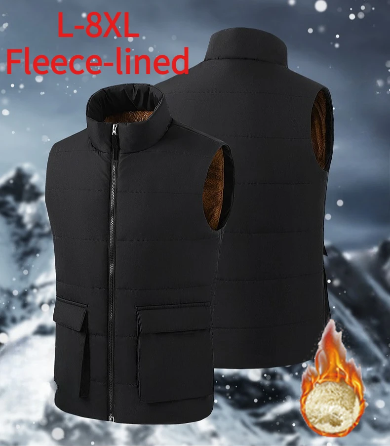 

Новинка зимы 2025 года, утепленные жилеты, мужские деловые повседневные ветрозащитные жилеты, мужской модный спортивный свободный крой, термотеплый жилет