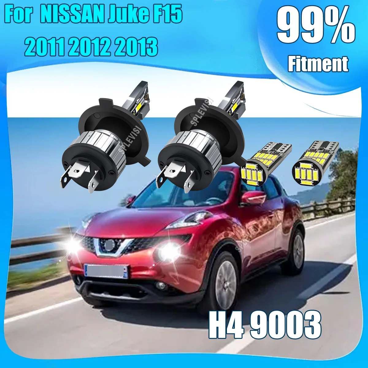 

LED Headlights for Improved Visibility 300% For NISSAN Juke F15 2011 2012 2013 Plug-and-Play Car LED Bulb Conversion Kit