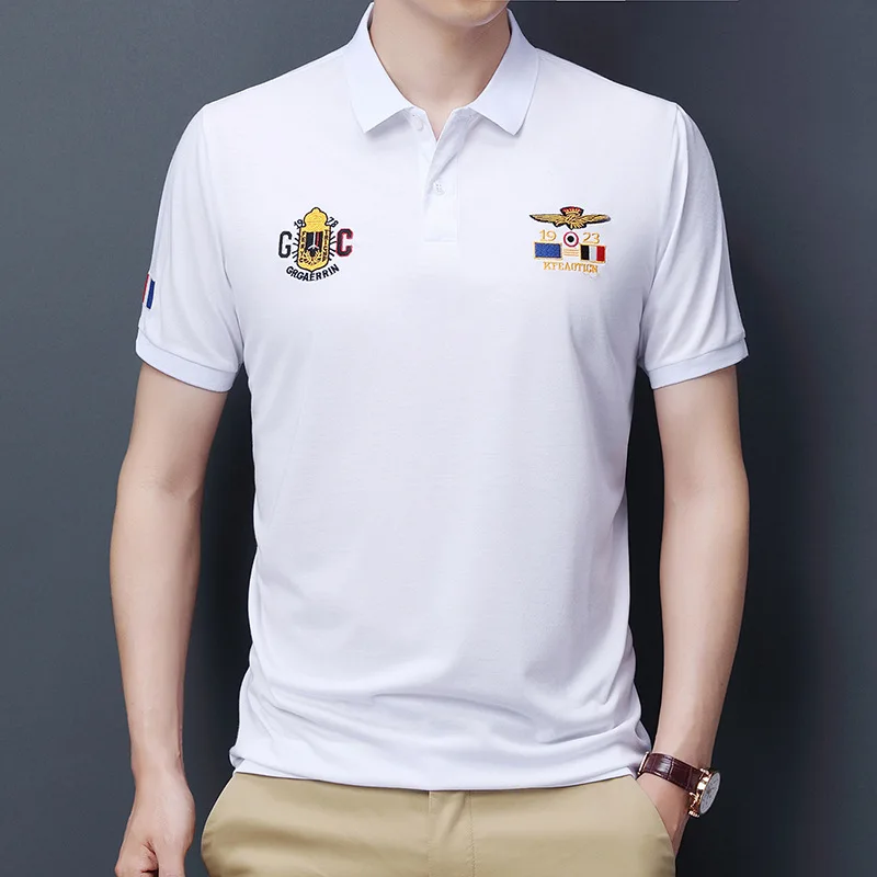

2022 New Men Polo Shirt Cotton Short Sleeve Lapel Summer Casual T-shirts Embroiderey Polo Shirt for Man Korean Youth Clothes New