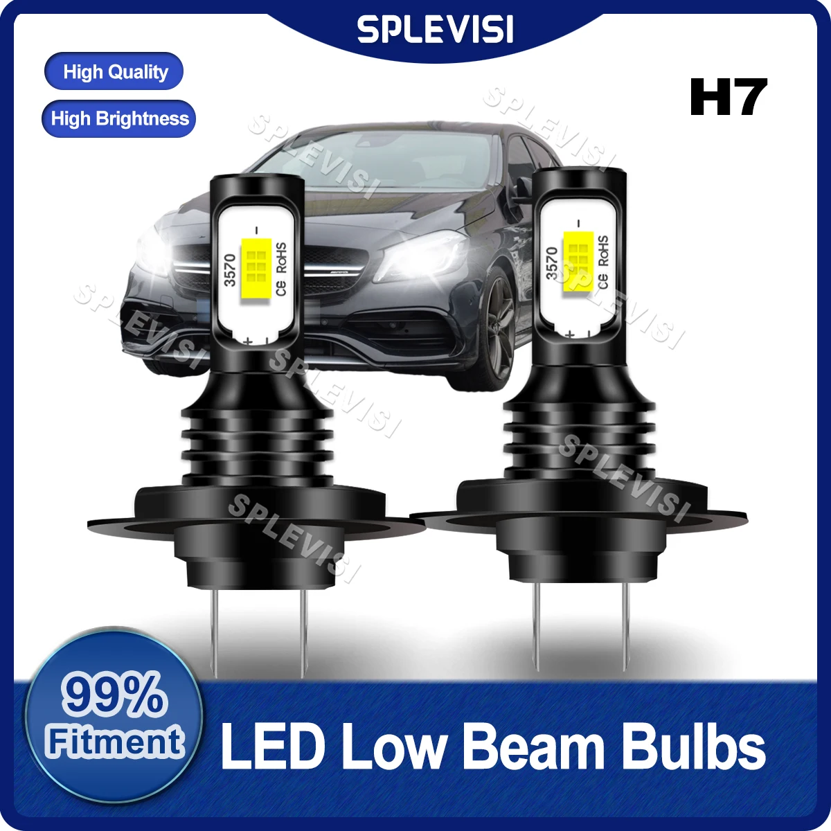 

1Pair Auto LED Headlight H7 Low Beam 70W 9V-36V CSP Chips For Mercedes S204 2007 2008 2009 2010 2011 2012 2013 2014 Car Light