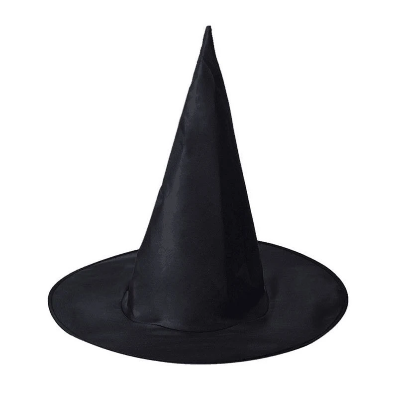 Halloween Folds Witch Wizard Black Hat Party Cosplay Costume Headgear Devil Cap Props Decoration Supplies For Adult Women Men