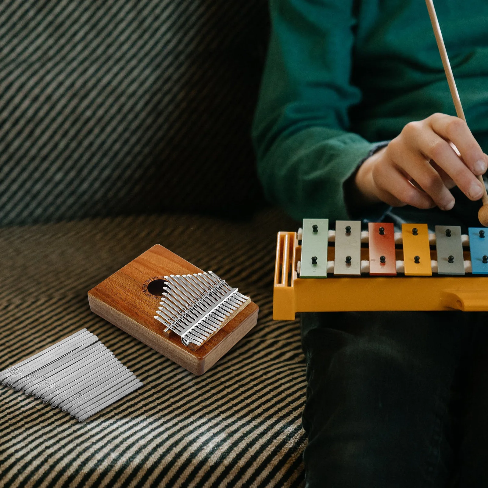 

Thumb Harp Beginner Piano Set Practical Kalimba Keys Professional Parts Toddler