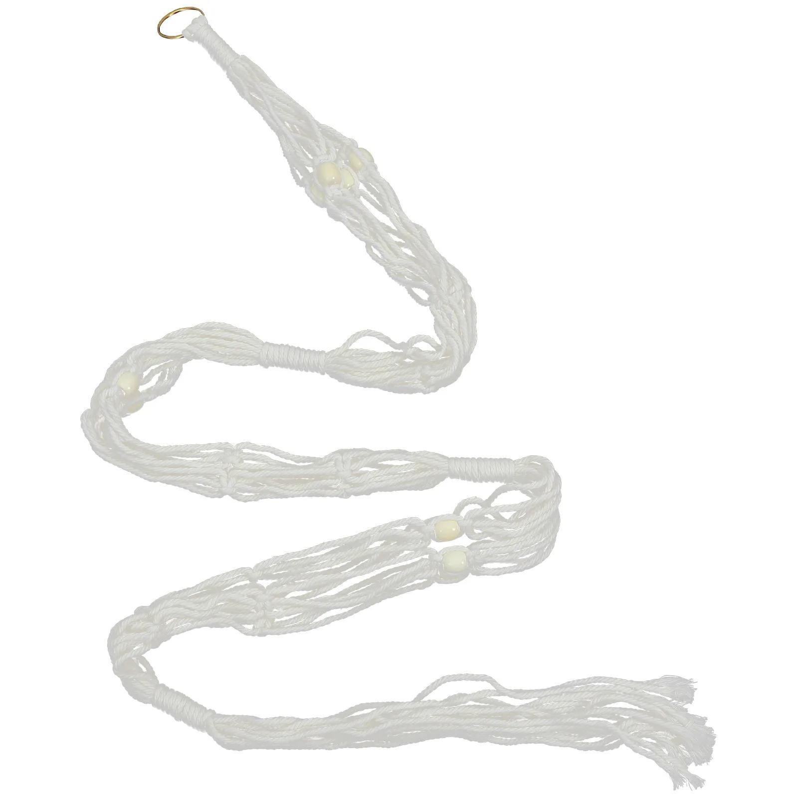 

1pc Macrame Plant Hanger Premium Cotton Rope Hand Knitted Three Layer Flowerpot Holder Hanging Decor For Balcony Garden Porch