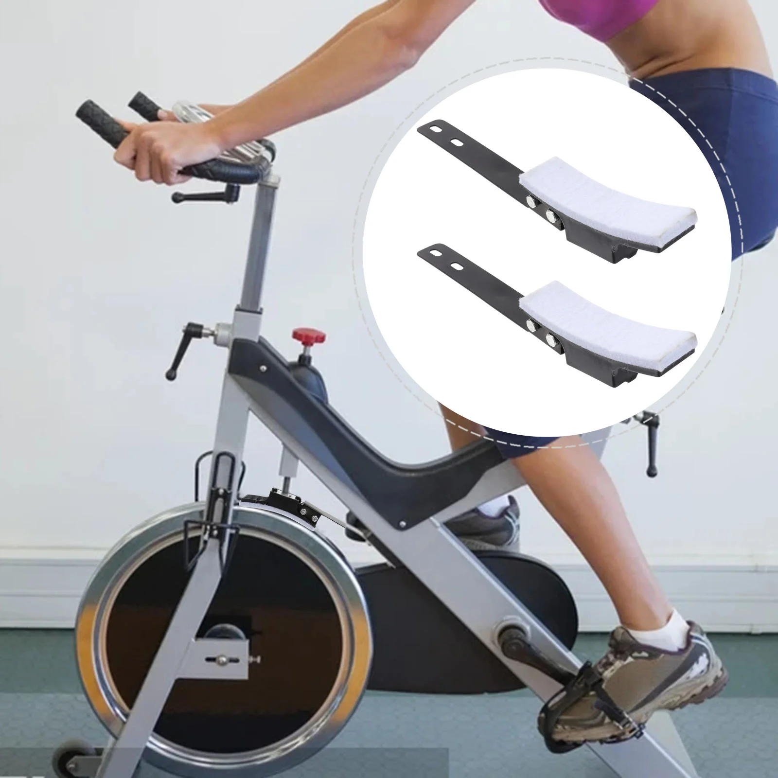 

Fitness Braking Disc Cycling Brake Pad Quick Release Premium Material Exercise Bike Non skid Balance Uneven Ground
