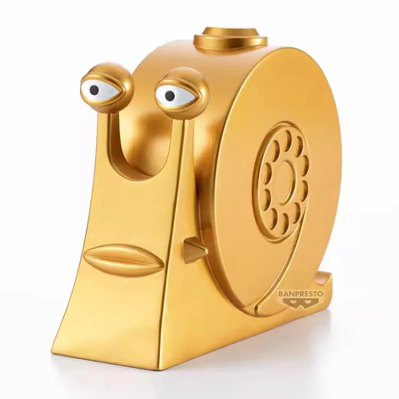 Bandai Original One Piece อะนิเมะ SOFVIMATES Gold Den Den Mushi Action Figure ของเล่นสําหรับของขวัญเด็กสะสม