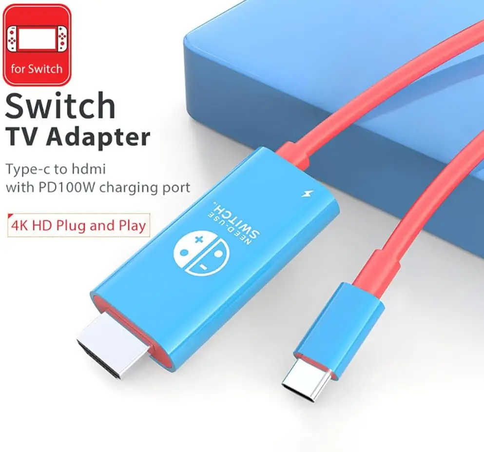 For Switch 1 2 Host PD100W HD HDMI Type C to Universal Projection Cable 4K/144HZ Video Cable For ROG ALLY Video Conversion Cable