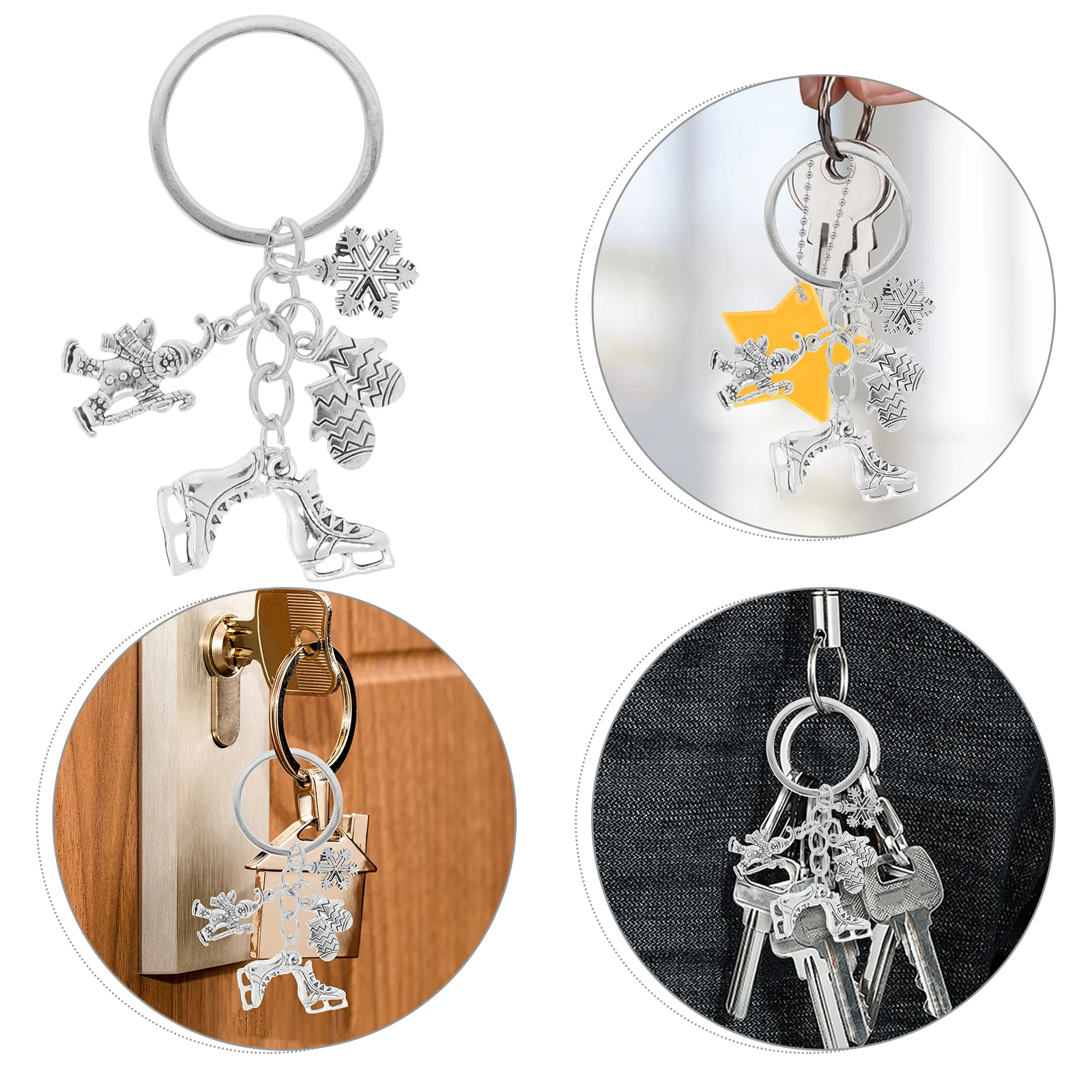 

Брелок для катания на коньках, снежинка, лыжи, подвеска для коньков, легкий цинковый сплав, прочные аксессуары для занятий спортом на льду, сувениры для вечеринок