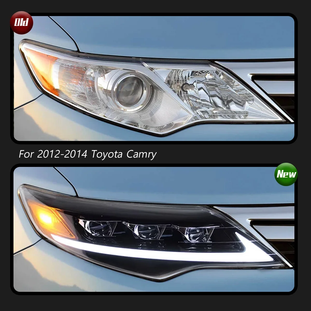 

TYPY Автомобильные фары для Toyota US Camry 2012-2014, обновление, модифицированное для нового DRL, динамический указатель поворота, светодиодные фары, автоаксессуары