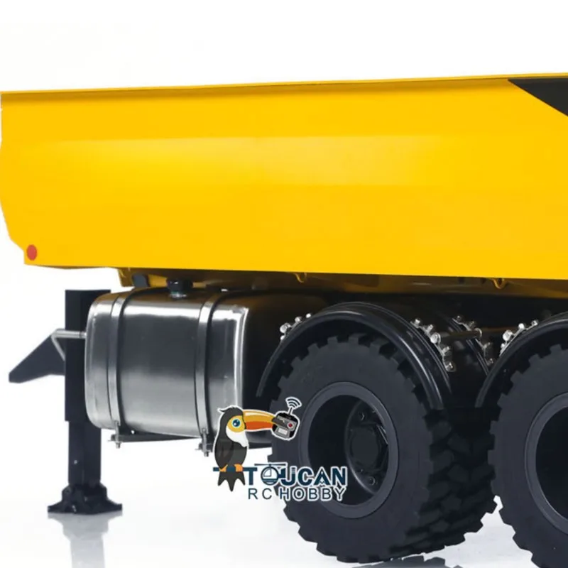 

2 Axels Metal RC Hydraulic Dump Trailer 1/14 Truck W/ Support Leg for LR914 PRO Remote Control Wheeled Excavator Digger Model