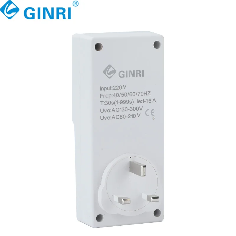 3個入り デジタル調整式 16A 自動電圧保護ソケット 単相AC 220V EU/UK/USプラグ付き