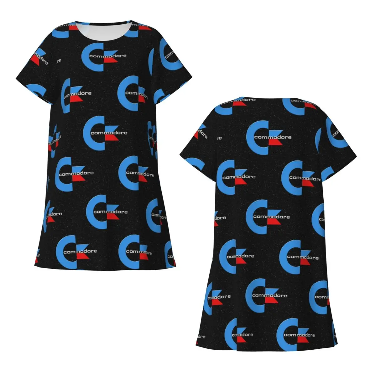Custom Commodore 64 Go Back To Your Childhood Short Sleeves Nightdress For Sleeping Women Short Sleeve Nightgowns Pajama Dress