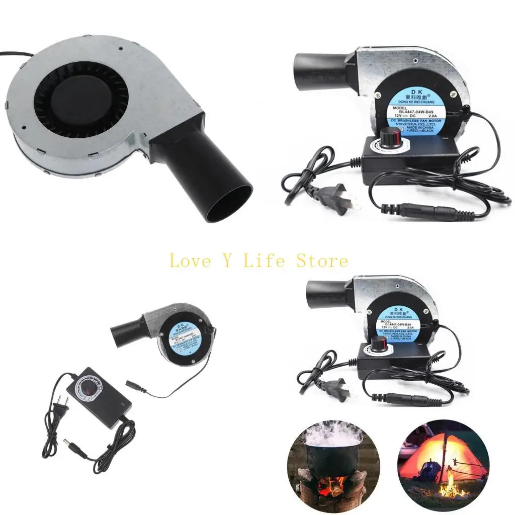 L74C 12V for DC Brushless BBQ Fan Electric Blower Starter for Charcoal BL4447-04W-B49 PWM Blower 2A 20W + Speed Controller