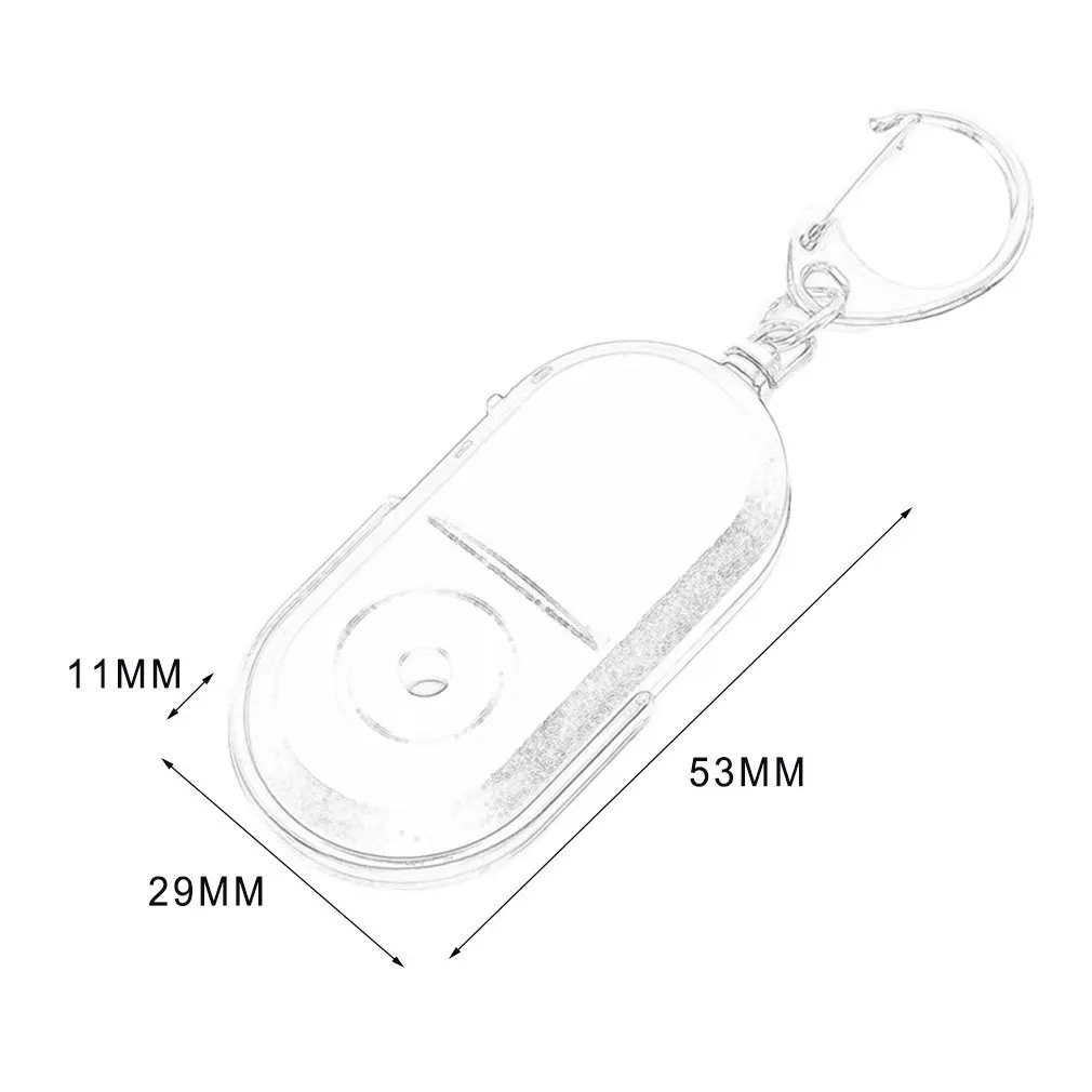 Anti-Lost Key Finder Portable Size Anti-Lost Alarm Key Finder Wireless Useful Whistle Sound LED Light Locator Finder Keychain