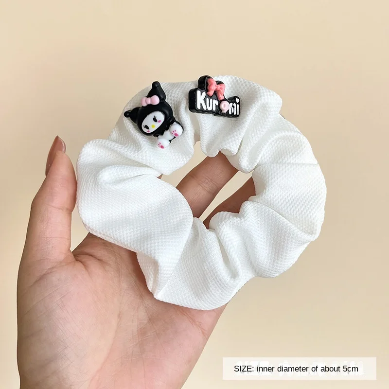Cute Sanrio High End waffle with large intestine headband, Japanese and Korean fresh headband, black rice headband, cute headban image 4
