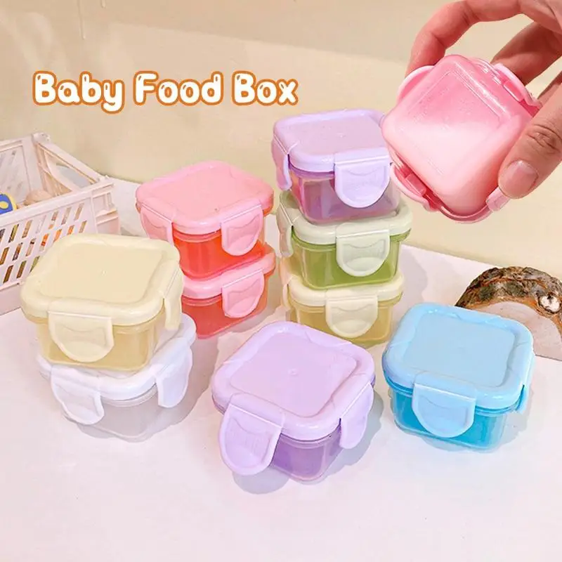 4Pcs 60ml Baby Food Container With Leakproof Lids Mini Food Storage Box Condiment Sauce Containers