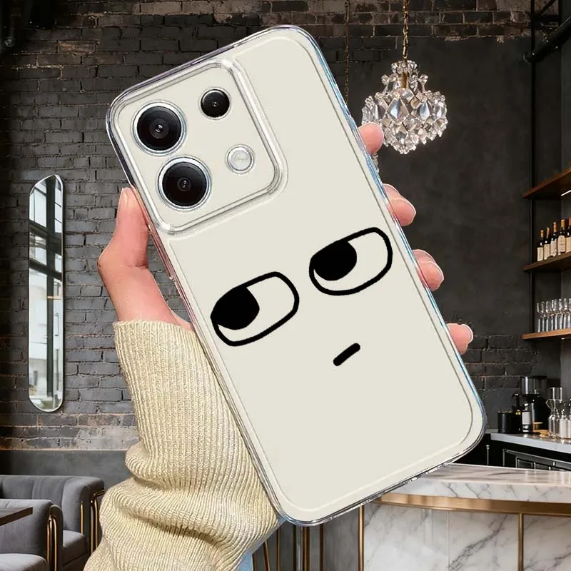 Emoji Pattern Design Anime For Xiaomi Mi Poco F2 F3 F4 F5 F6 X5 X6 X7 Pro TPU Protection Transparent Phone Case