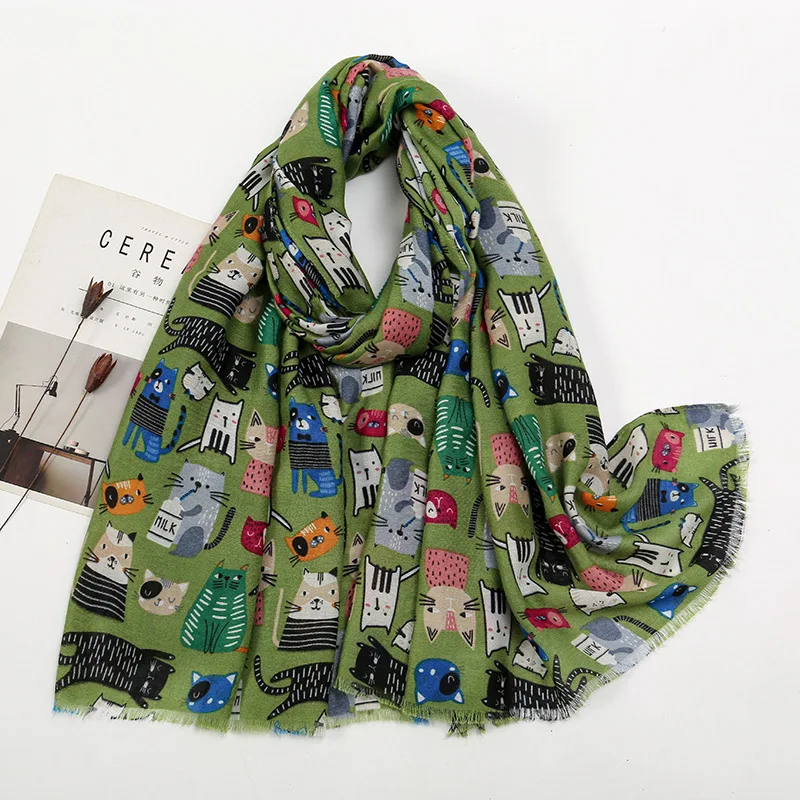 XL Écharpe d'hiver en laine pour l'automne chat ou chien Motif chat ou chien Étole Écharpe de transition Étole Écharpe de transition Paillettes de qualité supérieure Fleurs, Bleu Catb, 190 x 73 XL Écharpe d'hiver en laine pour l'automne chat ou chien Motif chat ou chien Étole Écharpe de transition Étole Écharpe de transition Paillettes de qualité supérieure Fleurs, Bleu Catb, 190 x 73