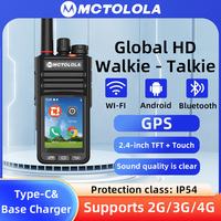 MOTOLOLA  New Zello Android 9.1 Intelligent Touch  walkie-talkie PTT WIFI Bluetooth 2G 4G Handheld POC 8000 km Global Coverage