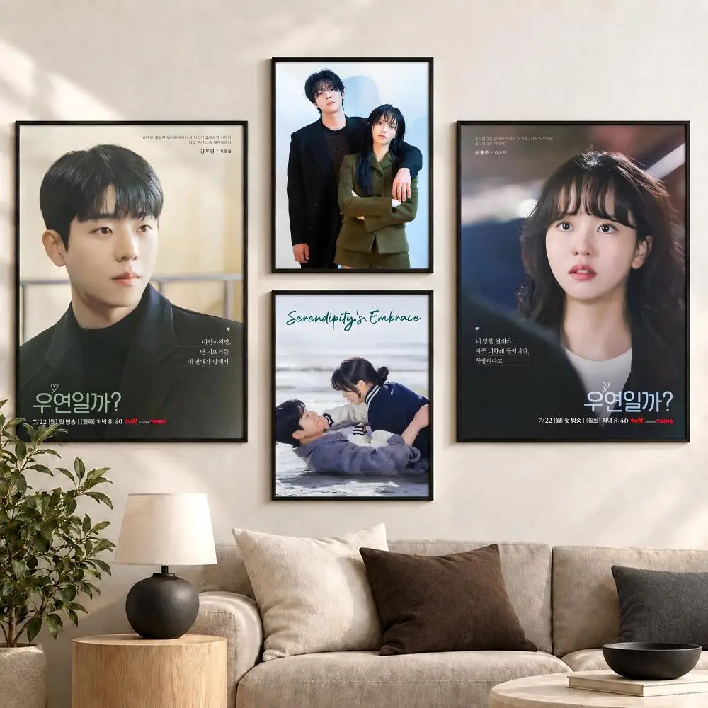 Serendipitys Embrace Korean Drama First Love Romance Poster Aesthetic Art Print for Bedroom & Living Room Decor, Unframed