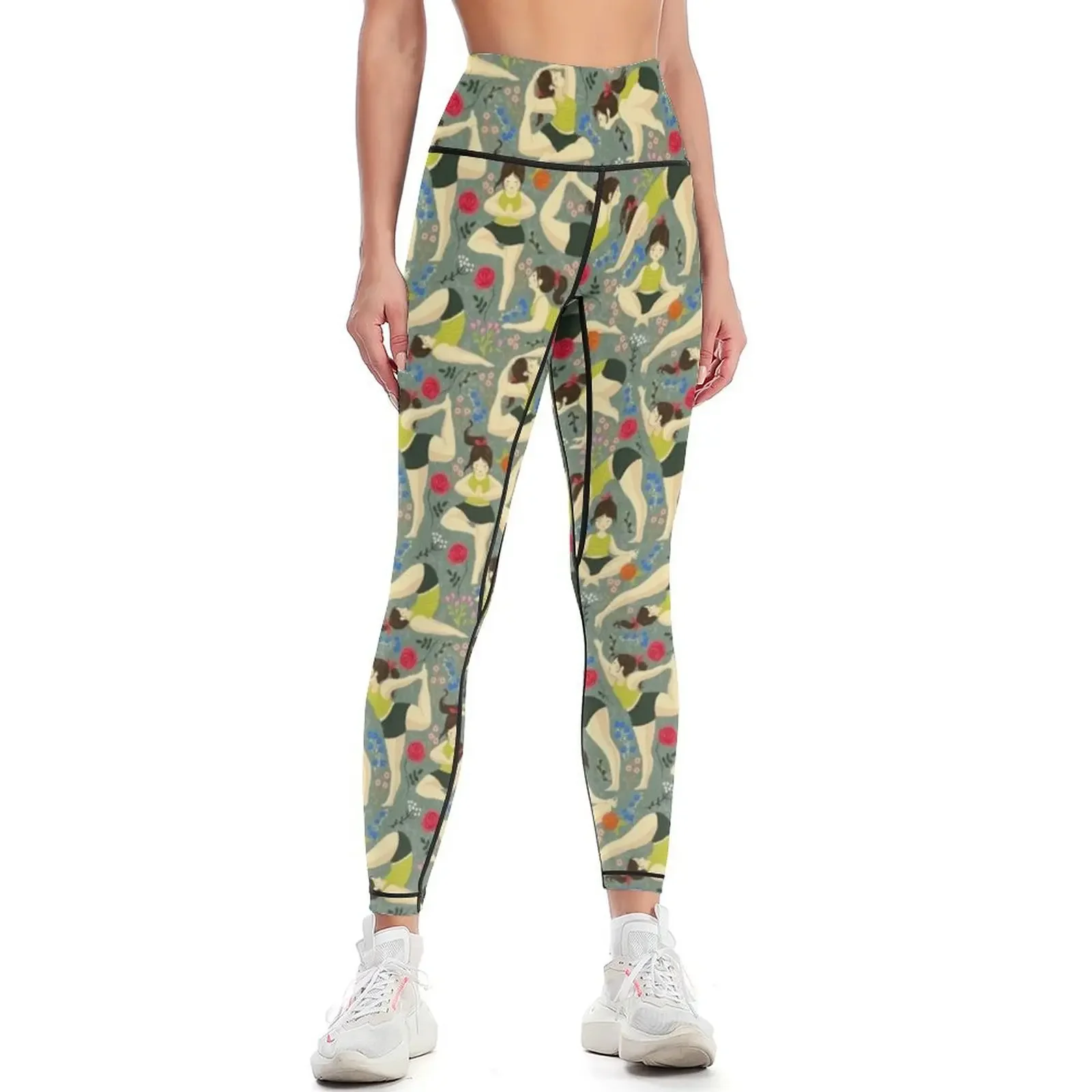 Yoga Love in blue Leggings for fitness gym's clothing workout shorts active wear Womens Leggings