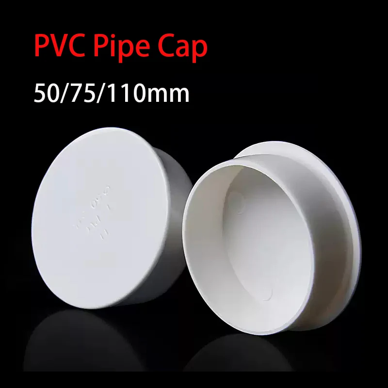 1-20pcs PVC Pipe Cap Decor Cover Thickened 50-110mm Inner Blocking Cap Sewer Pipe Insect Proof Pipe Cap Protective Cap