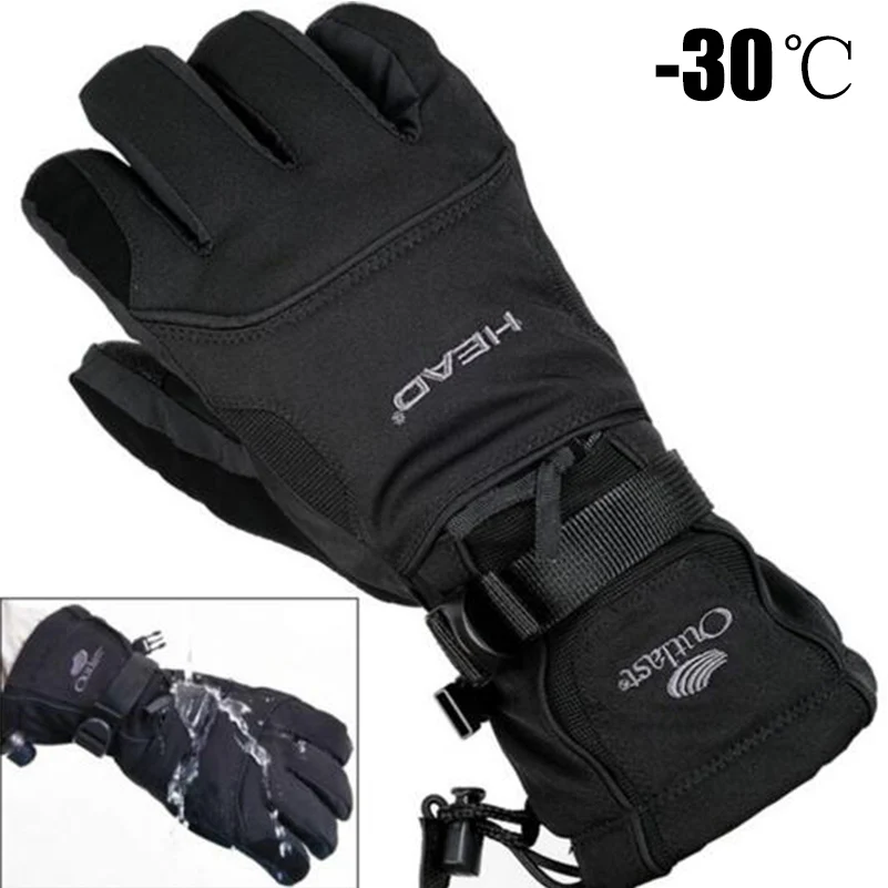 

2024 Men's Ski Gloves Fleece Snowboard Gloves Snowmobile Motorcycle Riding Winter Gloves Windproof Waterproof Unisex Snow Gloves