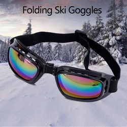 Foldable Vintage Motorcycle Glasses Polarized Outdoor Cycling Sunglasses Ski Goggles Windproof Dustproof UV Protection Glasses