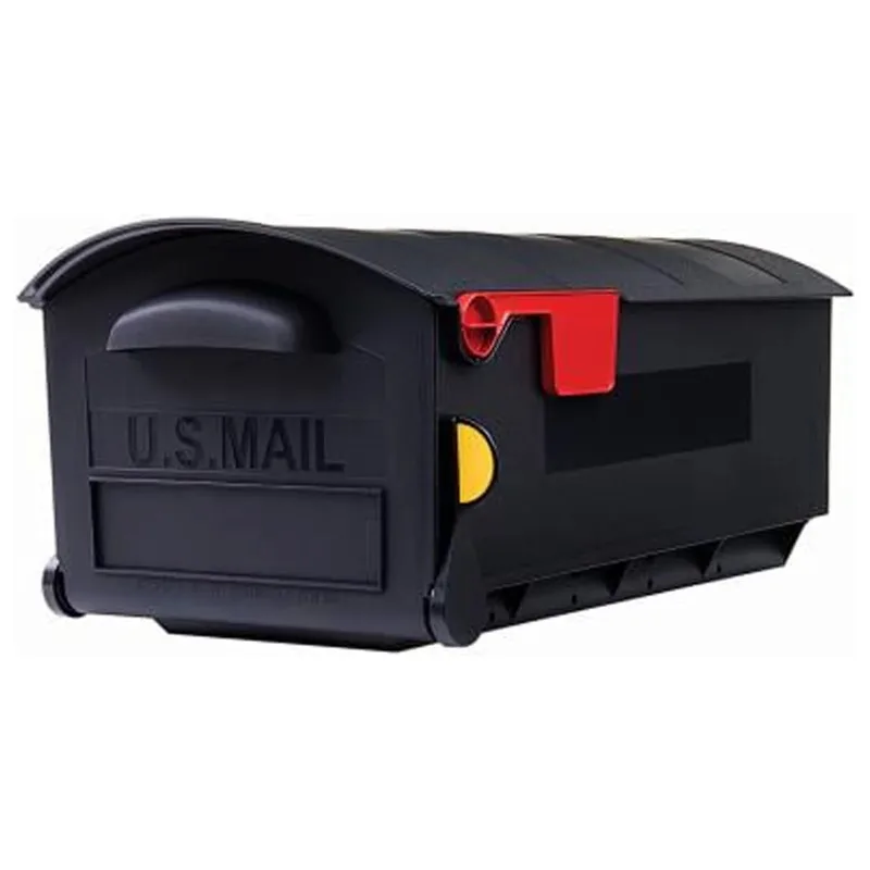 

Architectural Mailboxes Patriot Large, Plastic, Post Mount Mailbox, Black, GMB515BAM mailing box post mailbox