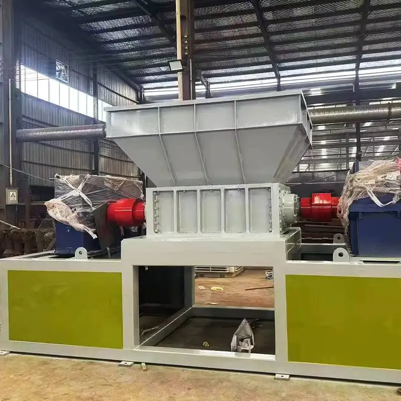 파쇄기 머신 헤드 재질 금속 철 블록 이중축 분쇄기 대형 및 소형 분쇄기 폐타이어 고무 플라스틱