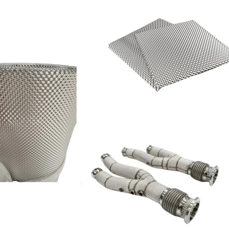 Heat Shield Welding Sheet Stainless Mat For Turbo Downpipe Manifold Engine Insulation Board Motorcycle Exhaust Pipe Chargers