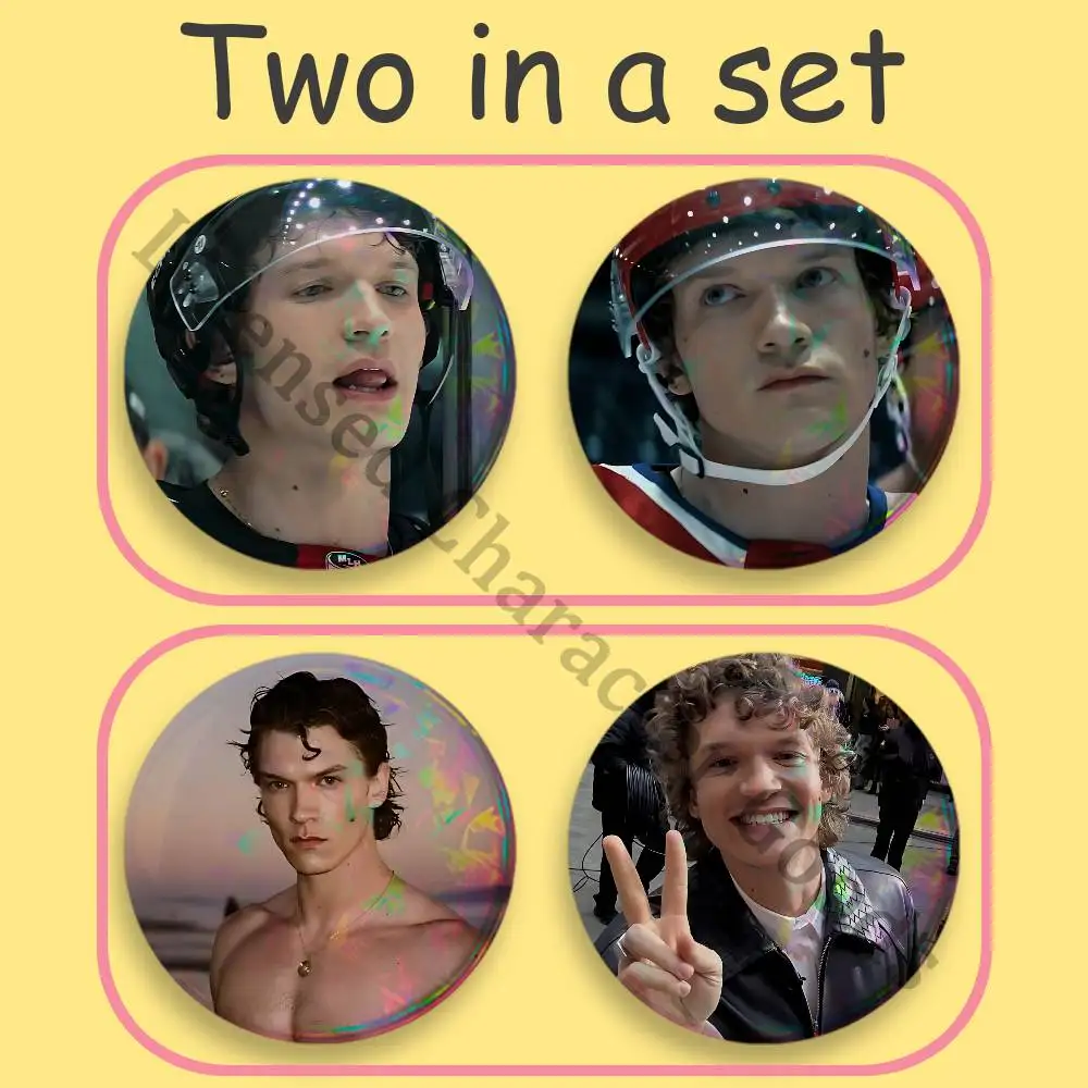 Connor S-Storrie Badges 25 32 44 58 75 mm Round Cosplay Pin Backpack Decor Collect Gifts Brooch 2-piece set