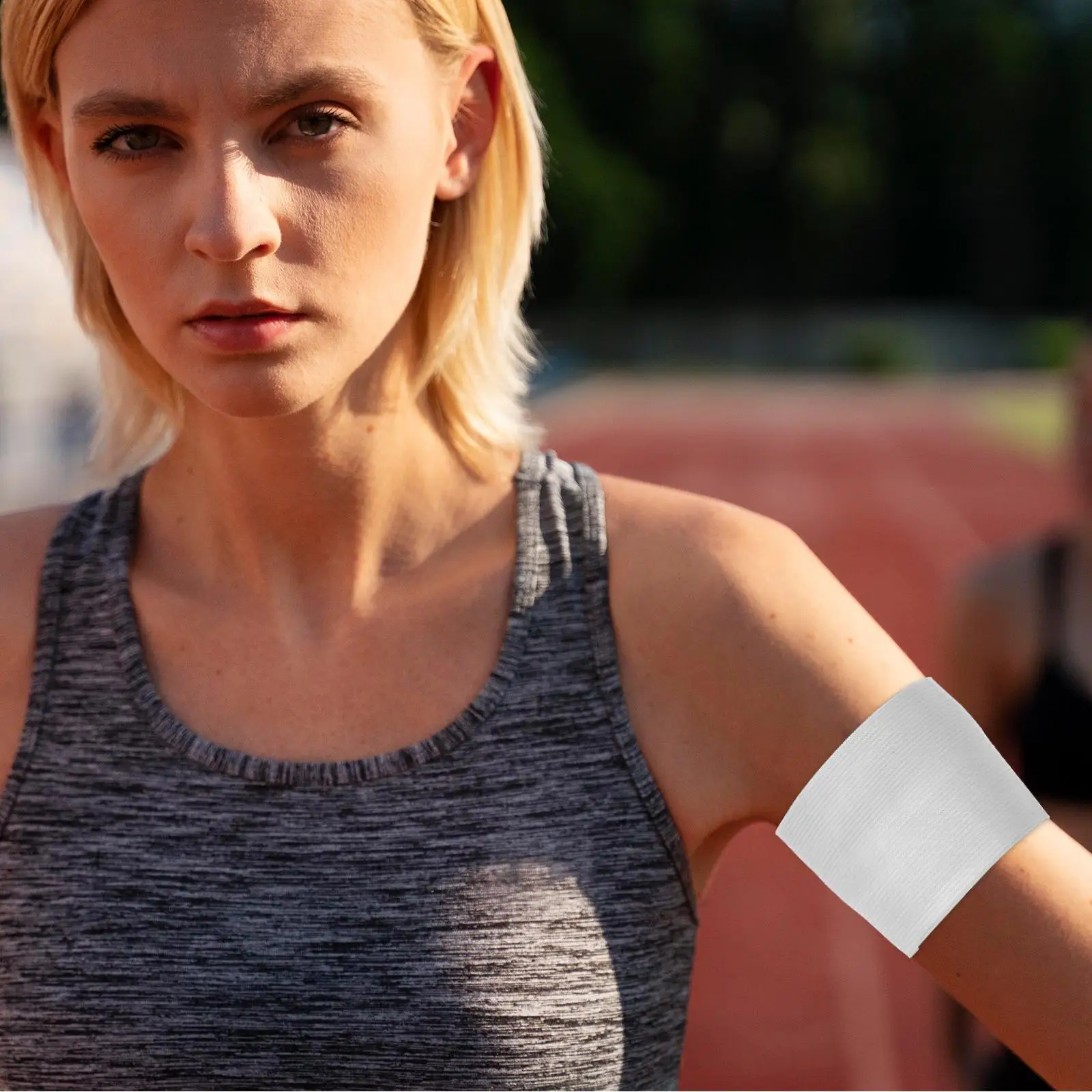 

4pcs Blank Armband White Captain Band for Football Soccer Basketball Team Sports Wear-resistant Adjustable DIY
