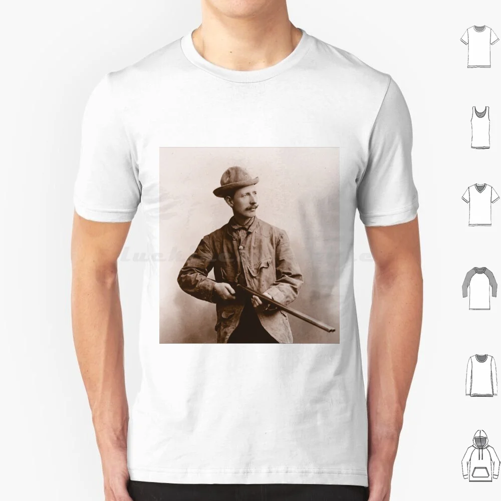 Man With T Shirt 6xl Cotton Cool Tee Gun Shotgun West Western Old Historical Gun Shooting Stoeger Gun Double Barrel Shotgun 12