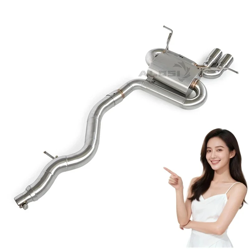 System Muffler 118i E87 2.0T 2006-2010 Stainless Steel Unilateral Catback Exhaust Pipe Racing Performance