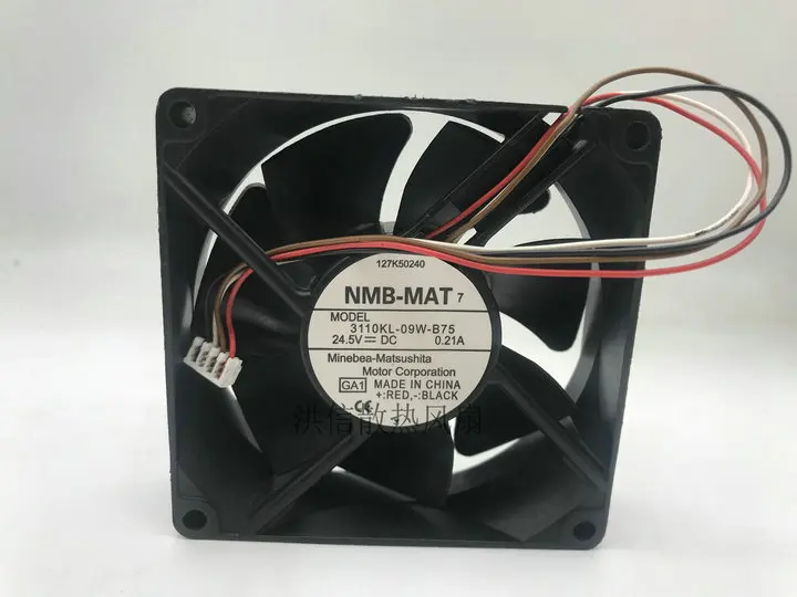 

Freight free original NMB 3110KL-09W-B75 DC24.5V 0.21A 8CM 8025 frequency converter fan