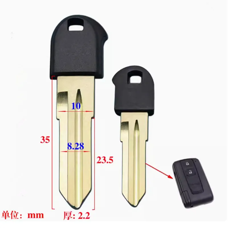 Clé intelligente de voiture à distance sans clé, insert d'urgence, lame non coupée, vierge, Toyota Prius 2004-2009, CorTrustVerso Camry, 5 pièces